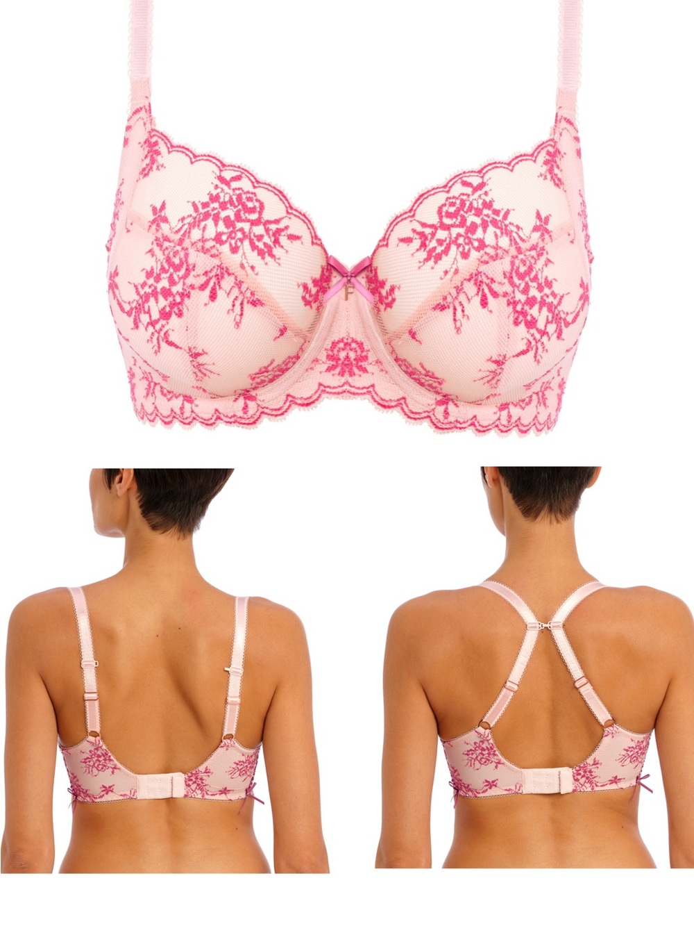 Freya Offbeat Decadence Side Support Underwire Bra US38N/UK38JJ